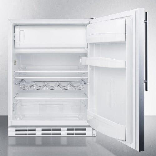 Summit Refrigerators Summit 24&quot; Wide Refrigerator-Freezer, ADA Compliant CT661WSSHVADA