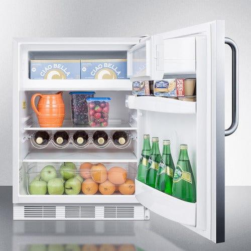 Summit Refrigerators Summit 24&quot; Wide Refrigerator-Freezer, ADA Compliant CT661WSSTBADA