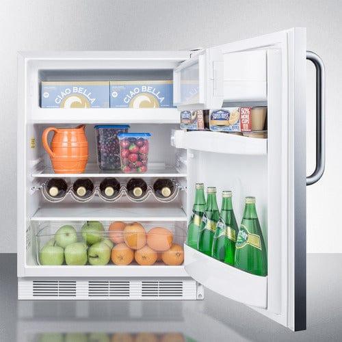 Summit Refrigerators Summit 24" Wide Refrigerator-Freezer, ADA Compliant CT661WSSTBADA