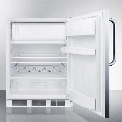 Summit Refrigerators Summit 24" Wide Refrigerator-Freezer, ADA Compliant CT661WSSTBADA