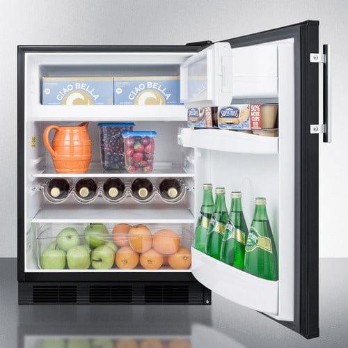 Summit Refrigerators Summit 24&quot; Wide Refrigerator-Freezer, ADA Compliant CT663BKADA