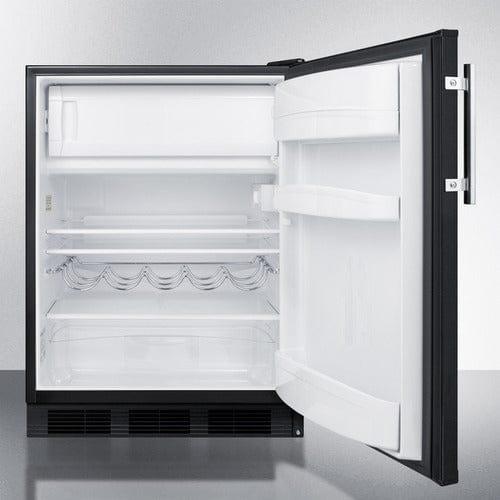 Summit Refrigerators Summit 24&quot; Wide Refrigerator-Freezer, ADA Compliant CT663BKADA