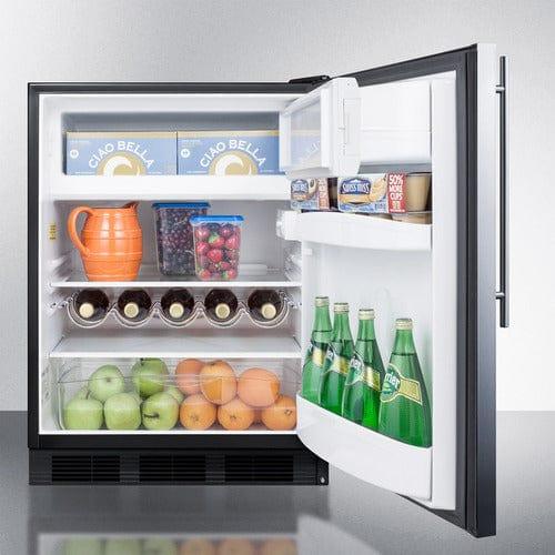 Summit Refrigerators Summit 24&quot; Wide Refrigerator-Freezer, ADA Compliant CT663BKSSHVADA