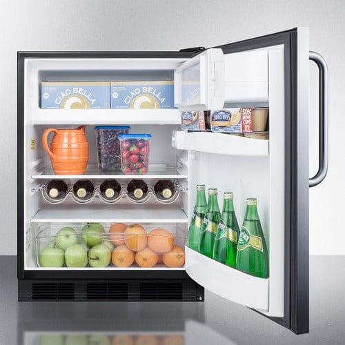 Summit Refrigerators Summit 24&quot; Wide Refrigerator-Freezer, ADA Compliant CT663BKSSTBADA