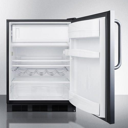 Summit Refrigerators Summit 24&quot; Wide Refrigerator-Freezer, ADA Compliant CT663BKSSTBADA