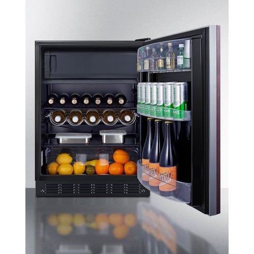 Summit Refrigerators Summit 24&quot; Wide Refrigerator-Freezer, ADA Compliant (Panel Not Included) CT66BK2SSIFADA