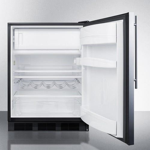 Summit Refrigerators Summit 24&quot; Wide Refrigerator-Freezer CT663BKSSHV