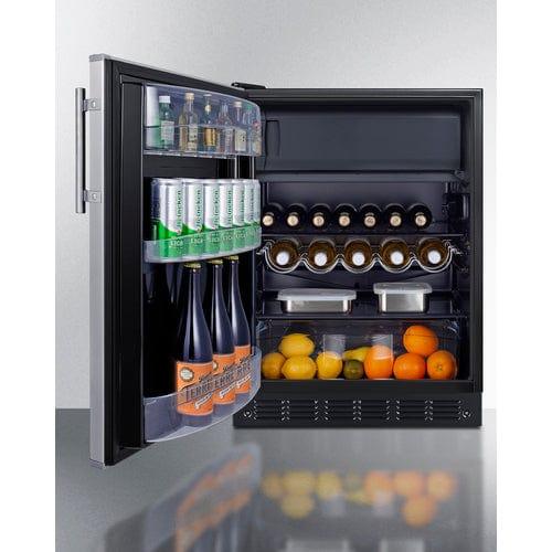 Summit Refrigerators Summit 24" Wide Refrigerator-Freezer CT66BK2SSLHD