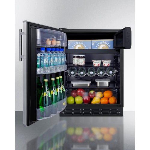 Summit Refrigerators Summit 24" Wide Refrigerator-Freezer CT66BK2SSLHD