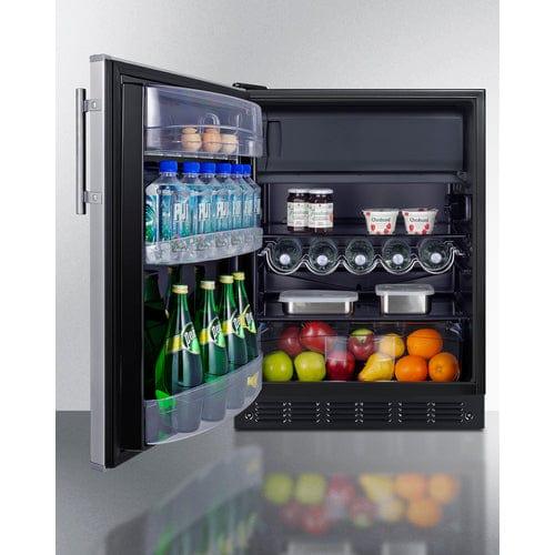 Summit Refrigerators Summit 24" Wide Refrigerator-Freezer CT66BK2SSLHD
