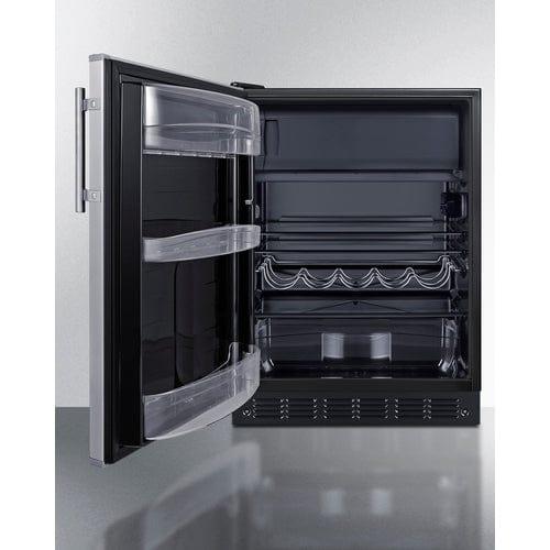 Summit Refrigerators Summit 24" Wide Refrigerator-Freezer CT66BK2SSLHD
