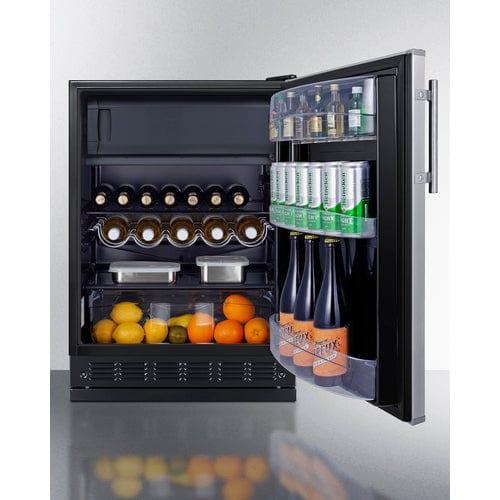 Summit Refrigerators Summit 24" Wide Refrigerator-Freezer CT66BK2SSRS