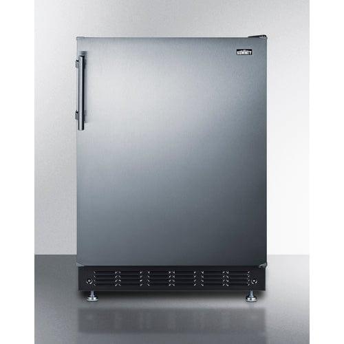 Summit Refrigerators Summit 24&quot; Wide Refrigerator-Freezer CT66BK2SSRS