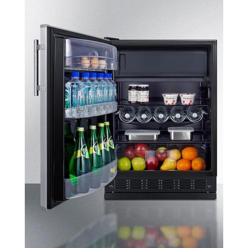 Summit Refrigerators Summit 24" Wide Refrigerator-Freezer CT66BK2SSRSLHD