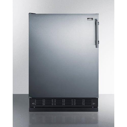 Summit Refrigerators Summit 24&quot; Wide Refrigerator-Freezer CT66BK2SSRSLHD