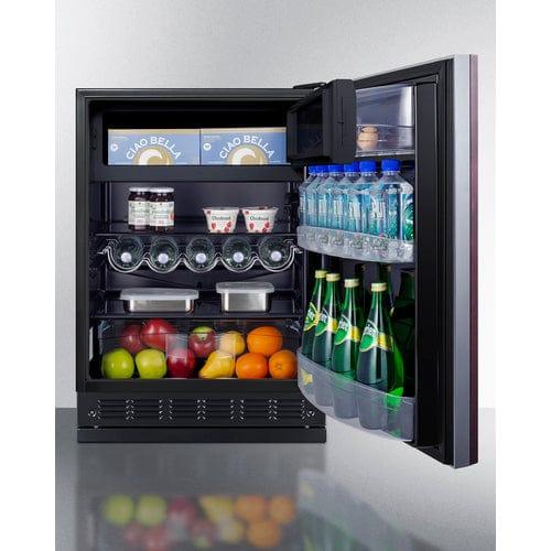 Summit Refrigerators Summit 24&quot; Wide Refrigerator-Freezer (Panel Not Included) CT66BK2SSRSIF