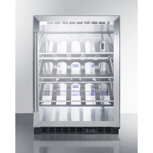 Summit All-Refrigerator Summit 24" Wide Single Zone Built-In Commercial Wine Cellar SCR610BLCH