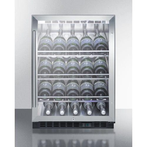 Summit All-Refrigerator Summit 24" Wide Single Zone Built-In Commercial Wine Cellar SCR610BLCHCSS