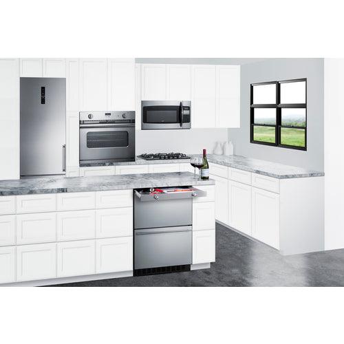 Summit Refrigerator Accessory Summit 24" Wide Slide-Out Storage Drawer TD24