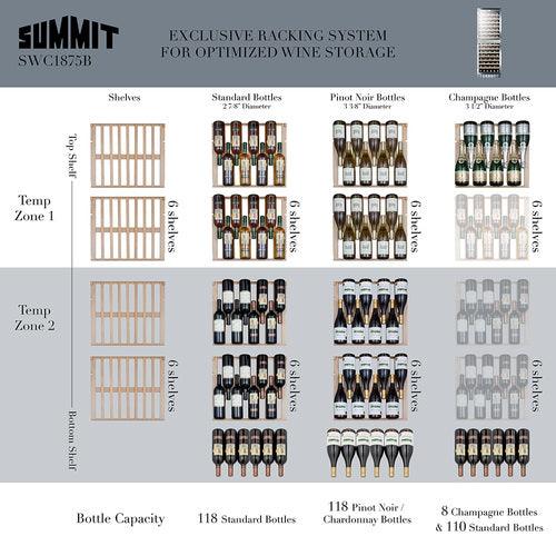 Summit Wine Cellar Summit 24" Wide Wine Cellar SWC1875BCSS