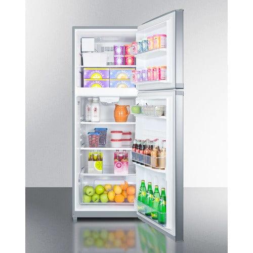 Summit Refrigerators Summit 26&quot; Wide Top Mount Refrigerator-Freezer With Icemaker FF1427SSIM