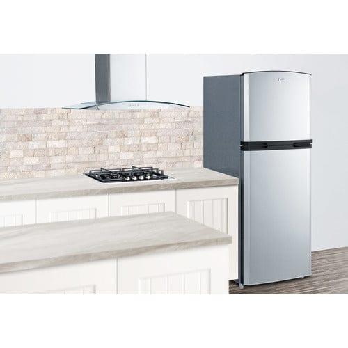 Summit Refrigerators Summit 26&quot; Wide Top Mount Refrigerator-Freezer With Icemaker FF1427SSIM