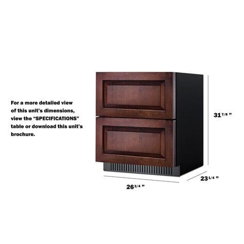 Summit Outdoor All-Refrigerator Summit 27" Wide 2-Drawer All-Refrigerator, ADA Compliant (Panels Not Included) SPR275OS2DPNRADA