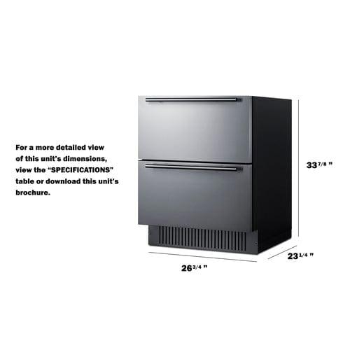 Summit Outdoor All-Refrigerator Summit 27&quot; Wide 2-Drawer All-Refrigerator SPR275OS2D