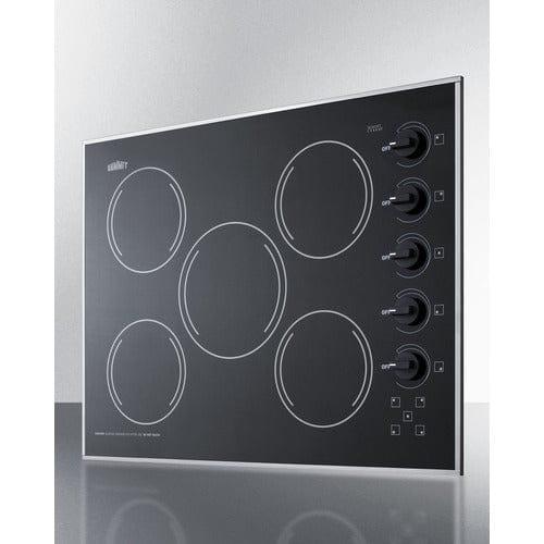 Summit Summit 27&quot; Wide 230V 5-Burner Radiant Cooktop CR5B273B