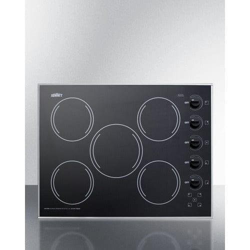 Summit Summit 27&quot; Wide 230V 5-Burner Radiant Cooktop CR5B273B