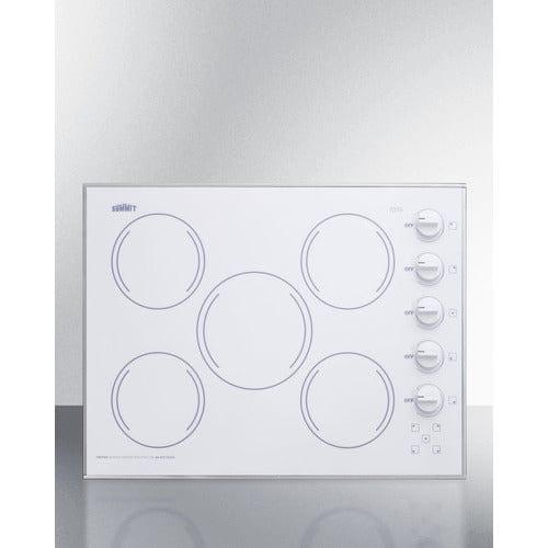 Summit Summit 27" Wide 230V 5-Burner Radiant Cooktop CR5B274W