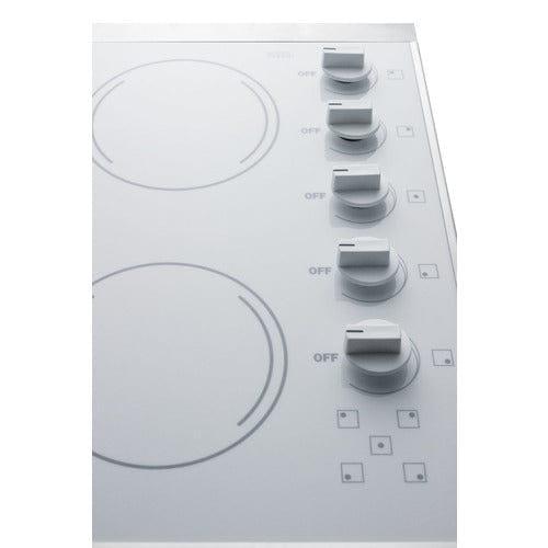 Summit Summit 27&quot; Wide 230V 5-Burner Radiant Cooktop CRS5B14W