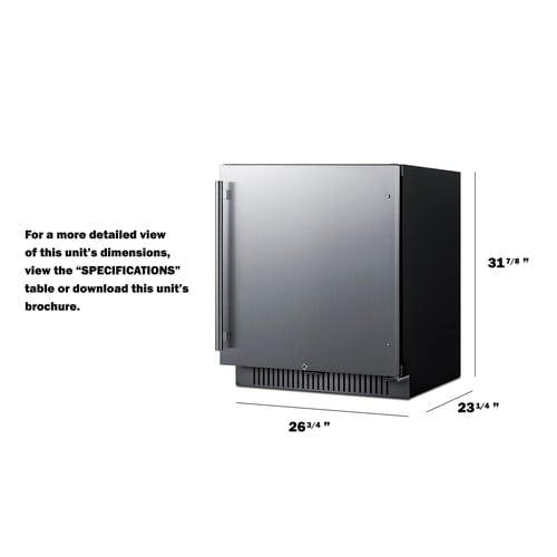 Summit All-Refrigerator Summit 27" Wide Built-In All-Refrigerator, ADA Compliant FF27BSSADA