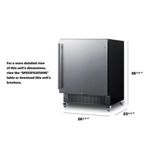 Summit All-Refrigerator Summit 27" Wide Mobile All-Refrigerator FF27BSSCAS