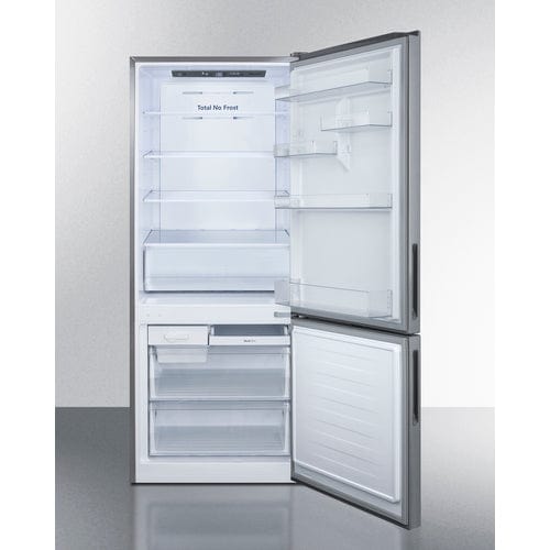 Summit Refrigerators Summit 28&quot; Wide Bottom Freezer Refrigerator FFBF279SSX