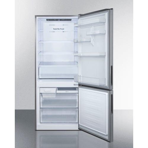 Summit Refrigerators Summit 28" Wide Bottom Freezer Refrigerator FFBF279SSX
