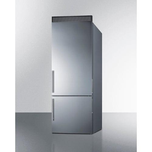 Summit Refrigerators Summit 28" Wide Bottom Freezer Refrigerator FFBF279SSXH72