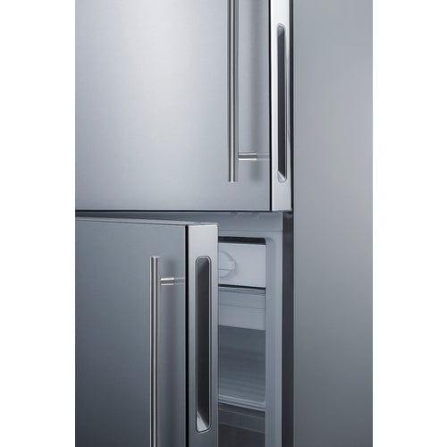 Summit Refrigerators Summit 28&quot; Wide Bottom Freezer Refrigerator FFBF279SSXH72LHD