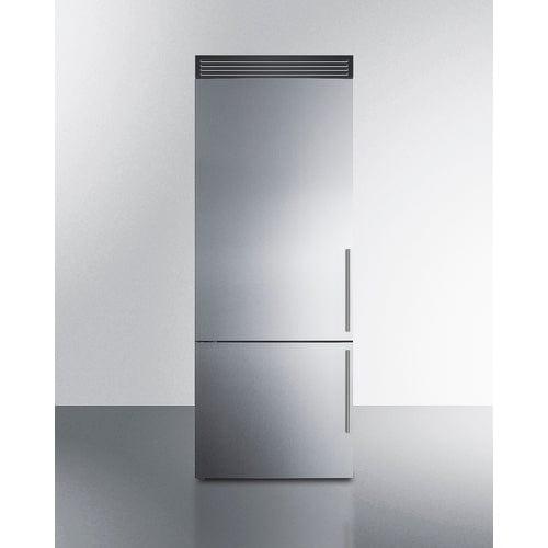 Summit Refrigerators Summit 28&quot; Wide Bottom Freezer Refrigerator FFBF279SSXH72LHD