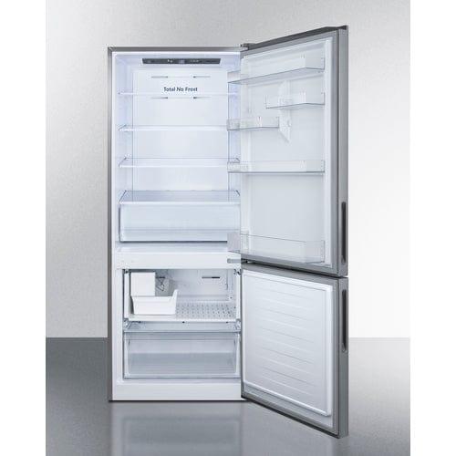 Summit Refrigerators Summit 28&quot; Wide Bottom Freezer Refrigerator FFBF279SSXIM