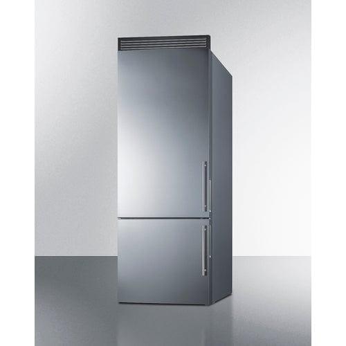 Summit Refrigerators Summit 28" Wide Bottom Freezer Refrigerator FFBF279SSXIMH72LHD