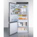 Summit Refrigerators Summit 28" Wide Bottom Freezer Refrigerator FFBF279SSXIMH72LHD