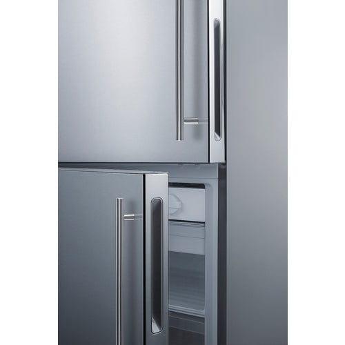 Summit Refrigerators Summit 28" Wide Bottom Freezer Refrigerator FFBF279SSXIMH72LHD