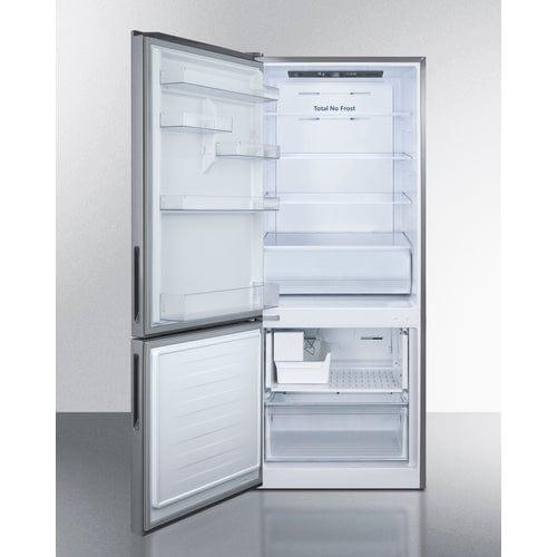 Summit Refrigerators Summit 28" Wide Bottom Freezer Refrigerator FFBF279SSXIMLHD