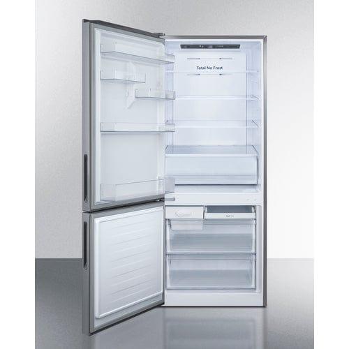 Summit Refrigerators Summit 28&quot; Wide Bottom Freezer Refrigerator FFBF279SSXLHD