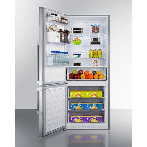 Summit Refrigerators Summit 28&quot; Wide Bottom Freezer Refrigerator FFBF283SSLHD