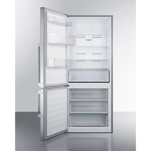 Summit Refrigerators Summit 28&quot; Wide Bottom Freezer Refrigerator FFBF283SSLHD