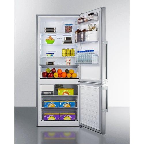 Summit Refrigerators Summit 28" Wide Bottom Freezer Refrigerator FFBF284SSIM