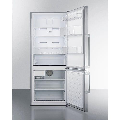 Summit Refrigerators Summit 28&quot; Wide Bottom Freezer Refrigerator FFBF284SSIM