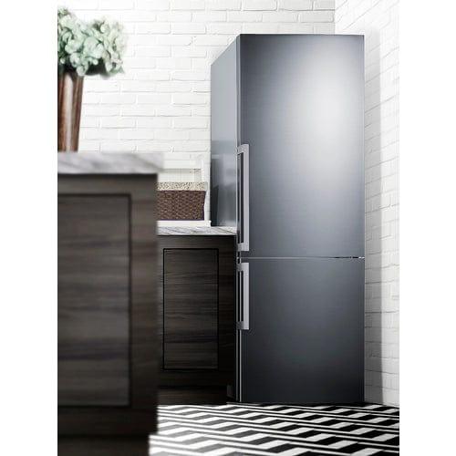 Summit Refrigerators Summit 28" Wide Bottom Freezer Refrigerator FFBF284SSIM